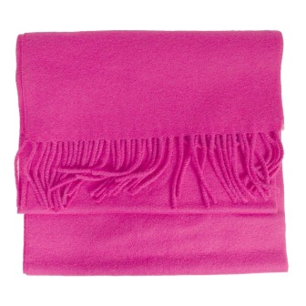 Echarpe mérinos unie rose