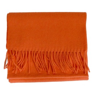 Echarpe mérinos unie orange