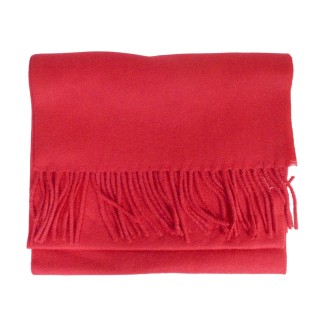 Echarpe mérinos unie rouge
