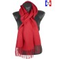 Echarpe mérinos unie rouge
