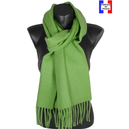 Echarpe mérinos unie vert
