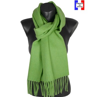 Echarpe mérinos unie vert