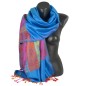 Pashmina indien bleu