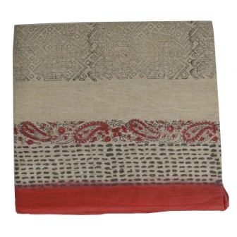 Cheche homme beige et rouge