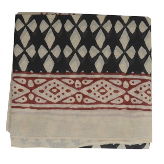 Cheche homme noir et beige frise bordeaux