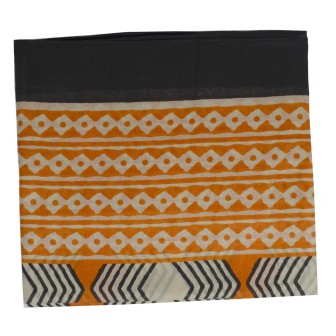 Cheche homme noir et orange