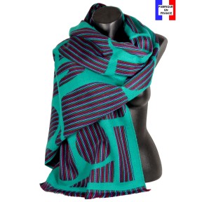 Châle Enjoy vert made in France