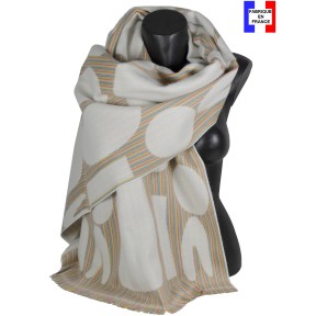 Châle Enjoy blanc made in France