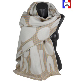 Châle Enjoy blanc made in France