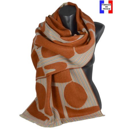 Châle Enjoy orange made in France