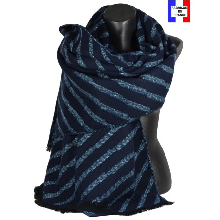 Châle Aphélie bleu made in France