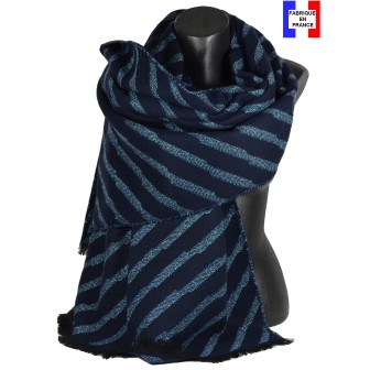 Châle Aphélie bleu made in France