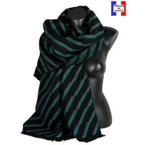 Châle Aphélie vert made in France