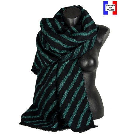 Châle Aphélie vert made in France