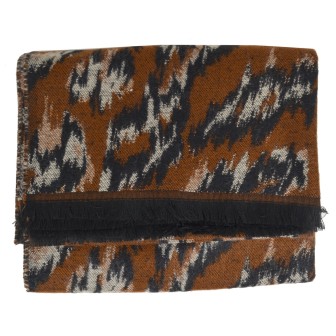 Châle Aborigene marron made in France