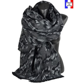 Châle Aborigene gris made in France