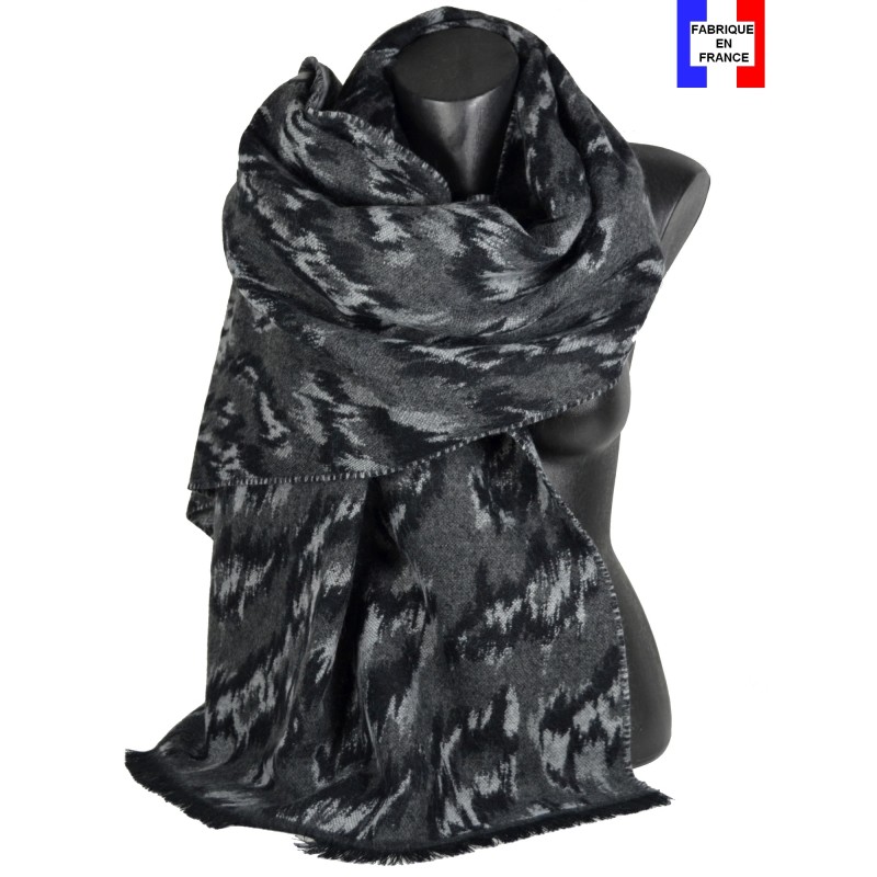 Châle Aborigene gris made in France