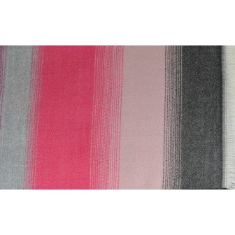 Châle Alexandrin rose et gris made in France