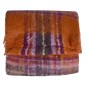Châle mohair écossais orange et rose fabriqué en France