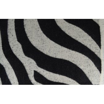 Châle acryl. laine Ambigü noir fabriqué en France