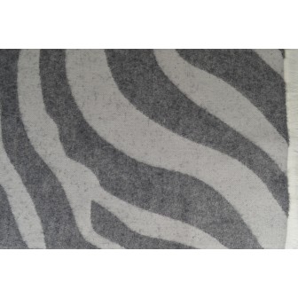 Châle acryl. laine Ambigü gris fabriqué en France