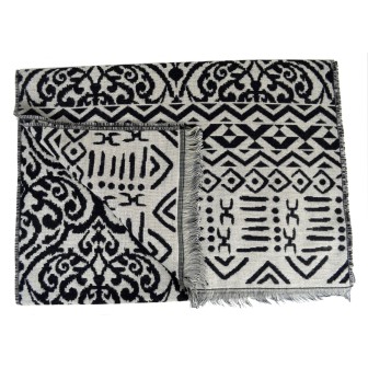 Echarpe homme mérinos Vadim noire