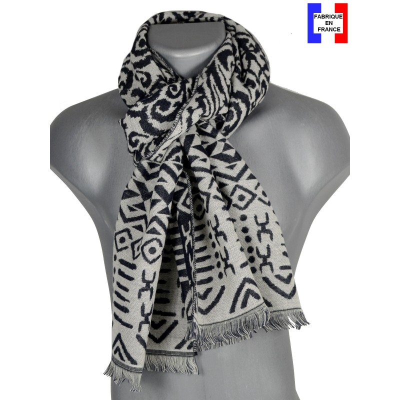 Echarpe homme mérinos Vadim noire