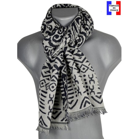 Echarpe homme mérinos Vadim noire