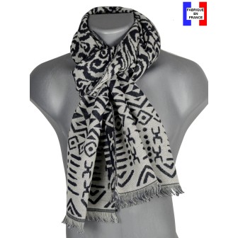 Echarpe homme mérinos Vadim noire