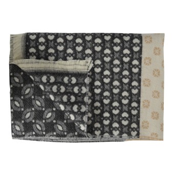 Echarpe homme merinos Victor noir beige