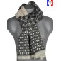 Echarpe homme merinos Victor noir beige Echarpe homme merinos Victor noir beige