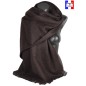 Châle mohair Mylene marron fabriqué en France