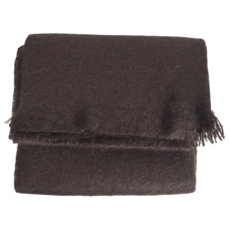 Châle mohair Mylene marron fabriqué en France