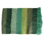 Châle mohair Marina rayé vert fabriqué en France