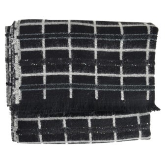 Châle Ariane noir fabriqué en France