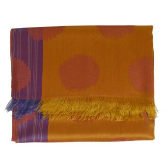 Echarpe Inouï microfibre orange-violet fabriquée en France