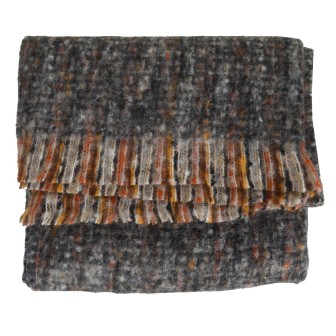 Châle mohair Milkshake noir fabriqué en France