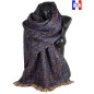 Châle mohair Milkshake bleu fabriqué en France