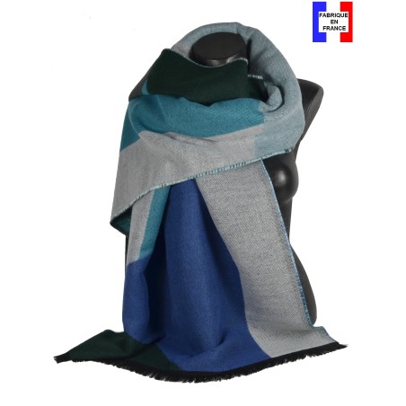 Châle Adélie bleu made in France