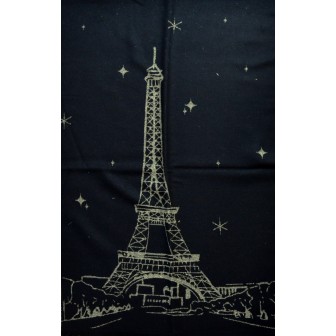 Châle Eiffel noir made in France