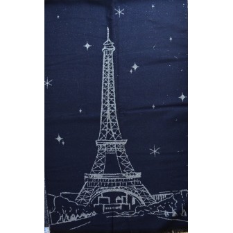 Châle Eiffel bleu made in France