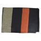 Châle Abaca noir et orange made in France