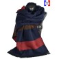 Châle Abaca bleu et bordeaux made in France