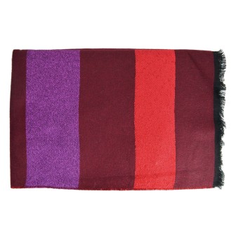 Châle Abaca rouge et rose made in France