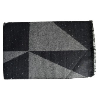 Châle Acade noir sequins made in France