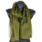 Foulard mousseline soie kaki fabriqué en France