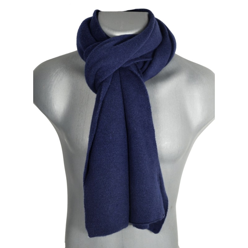 Echarpe maille viscose et cachemire marine