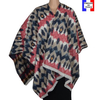 Poncho Agoa beige made in France