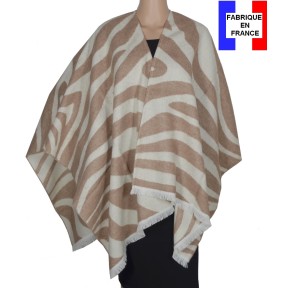 Poncho Ambigü beige made in France