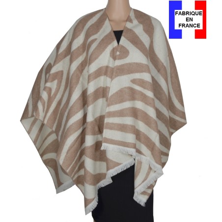 Poncho Ambigü beige made in France